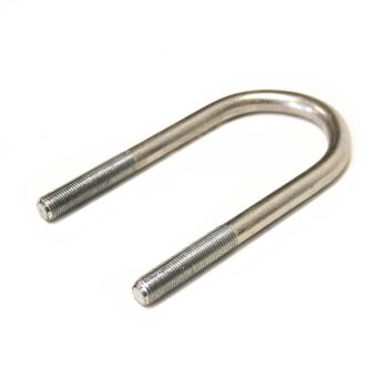 Boulon en U 2 3/8" x 5" rond zinc tige 1/2" Boulon en U 2 3/8" x 5" rond zinc tige 1/2"