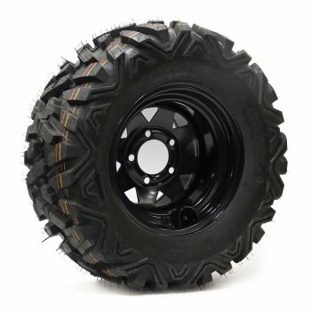 25/10-12 6 ply P350 Wanda Hakuba ATV tire and 12" 5 holes black rim and valve protector 25/10-12 6 ply P350 Wanda Hakuba ATV tire and 12" 5 holes black rim and valve protector