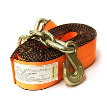 3" x 30' 5K strap with chain and hook SMARTOW
