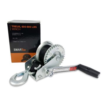 Treuil 600 lbs (1 sens) avec courroie 2" x 15' SMARTOW Treuil 600 lbs (1 sens) avec courroie 2" x 15' SMARTOW