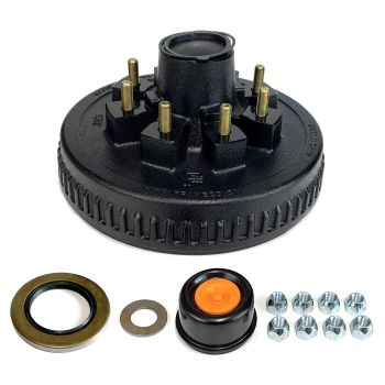 12" x 2" 8 studs drum 1/2" studs 6.5" B.C. 7K greased and assembled kit FRAMECO 12" x 2" 8 studs drum 1/2" studs 6.5" B.C. 7K greased and assembled kit FRAMECO