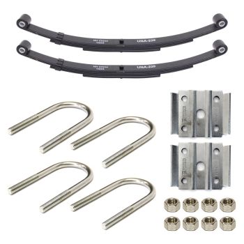 Ensemble de ressorts 4K à 2 yeux 3L 25 1/4" x 1 3/4" pour tube de 2" avec quinc. Ensemble de ressorts 4K à 2 yeux 3L 25 1/4" x 1 3/4" pour tube de 2" avec quinc.