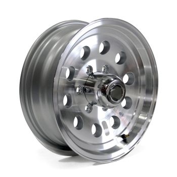 Jante 16" x 7" 6 trous 3200 lbs aluminium modulaire et centre de roue