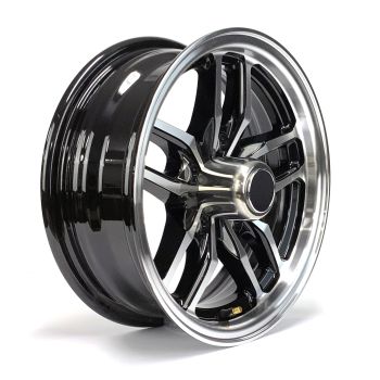 14" x 6" 5 holes 2200 lbs black aluminum Osprey rim and cap 14" x 6" 5 holes 2200 lbs black aluminum Osprey rim and cap