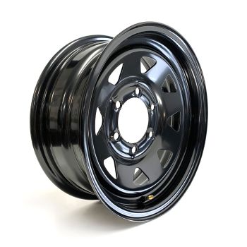 15" x 6" 6 holes 2830 lbs black rally rim 15" x 6" 6 holes 2830 lbs black rally rim