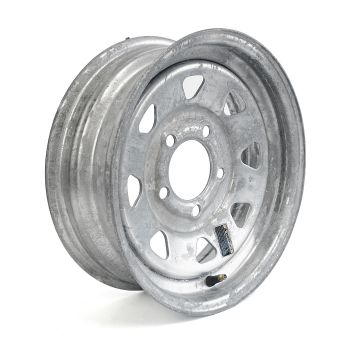 13" x 4 1/2" 5 holes 1660 lbs galvanized rim (slight imperfection final sale) 13" x 4 1/2" 5 holes 1660 lbs galvanized rim (slight imperfection final sale)