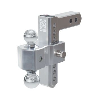 Barre d'accouplement de 2" x 2" ajustable 8K-12,5K 2 boules aluminium surbaissée 7 1/2" CURT Barre d'accouplement de 2" x 2" ajustable 8K-12,5K 2 boules aluminium surbaissée 7 1/2" CURT