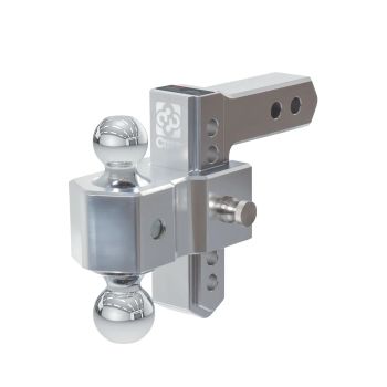 Barre d'accouplement de 2" x 2" ajustable 8K-12,5K 2 boules aluminium surbaissée 5 1/2" CURT Barre d'accouplement de 2" x 2" ajustable 8K-12,5K 2 boules aluminium surbaissée 5 1/2" CURT