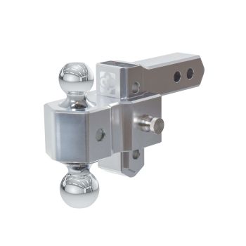 Barre d'accouplement de 2" x 2" ajustable 8K-12,5K 2 boules aluminium surbaissée 3 1/2" CURT Barre d'accouplement de 2" x 2" ajustable 8K-12,5K 2 boules aluminium surbaissée 3 1/2" CURT