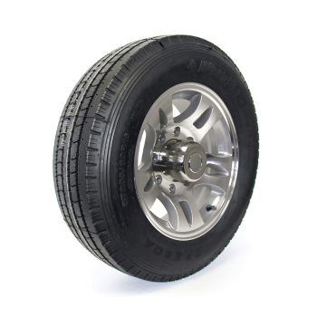 Pneu radial 235/85R16 14 plis LRG 4400 lbs Westlake et jante 16" 8 trous aluminium modèle-S5 Pneu radial 235/85R16 14 plis LRG 4400 lbs Westlake et jante 16" 8 trous aluminium modèle-S5