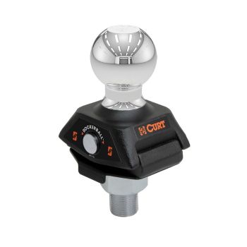 2 5/16" rockerball cushion hitch trailer ball 7.5K 1" x 2-1/2" shank packaged CURT 2 5/16" rockerball cushion hitch trailer ball 7.5K 1" x 2-1/2" shank packaged CURT