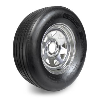 Pneu agricole 11L15 8 plis LRD tubeless 2530 lbs 66 km/h Fastrac avec tube et jante 15" 5 trous galvanisée Pneu agricole 11L15 8 plis LRD tubeless 2530 lbs 66 km/h Fastrac avec tube et jante 15" 5 trous galvanisée