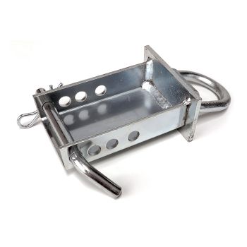 Adjustable 1/2" 12K trailer stake pocket D-ring white zinc plate with pin SMARTOW Adjustable 1/2" 12K trailer stake pocket D-ring white zinc plate with pin SMARTOW