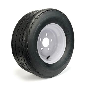 Pneu 20.5" x 8" x 10" 10 plis LRE 1535 lbs Hakuba et jante 10" 5 trous blanche