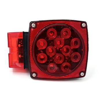Lumière de position LED de 4 1/2" x 4 1/2" x 2 1/2" rouge 14 diodes gauche (pour J20445KCD)