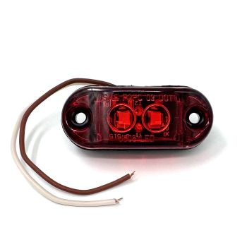 Lumière de gabarit LED de 2 1/2" rouge 2 diodes