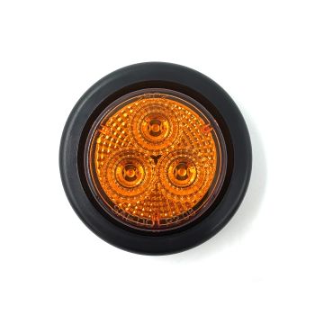 Lumière de gabarit LED de 2" ambre 3 diodes avec réflecteur