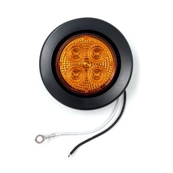 Lumière de gabarit LED 2 1/2" ambre 4 diodes avec réflecteur