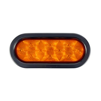 6 1/2" x 2 1/4" 10 diodes amber LED tail light