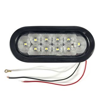6 1/2" x 2 1/4" 10 diodes clear LED backup light