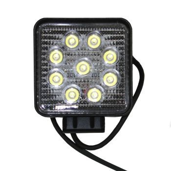 4 1/4" x 4 1/4" 9 diodes 27W clear LED work light 4 1/4" x 4 1/4" 9 diodes 27W clear LED work light