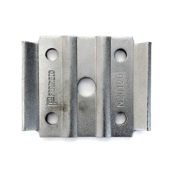 Plaque de fixation de 2" pour boulon en U de 3/8" en zinc Plaque de fixation de 2" pour boulon en U de 3/8" en zinc