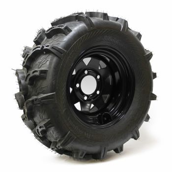 25/10-12 6 ply P375 Wanda Hakuba ATV tire and 12" 5 holes black rim and valve protector 25/10-12 6 ply P375 Wanda Hakuba ATV tire and 12" 5 holes black rim and valve protector