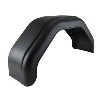 Aile simple 7 7/8" x 26" Jeep en plastique noir (jante 12"-13") Aile simple 7 7/8" x 26" Jeep en plastique noir (jante 12"-13")