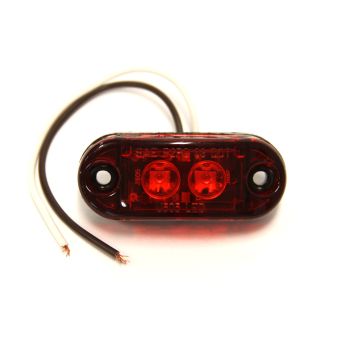 2 1/2" 2 diodes red LED clearance light