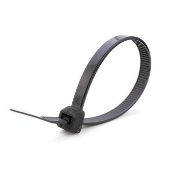 11" 50 lbs black cable tie (25) TECHSPAN