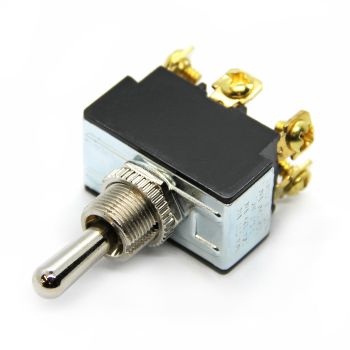 Interrupteur 3 positions 20A à 6 vis 11/16" momentary on (2 pôles) en chrome TECHSPAN Interrupteur 3 positions 20A à 6 vis 11/16" momentary on (2 pôles) en chrome TECHSPAN