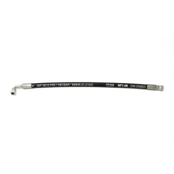 Boyau hydraulique de 14" 1 côté droit et 1 côté 90°