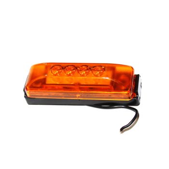 4" x 1" 4 diodes amber LED clearance light