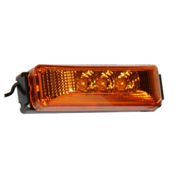 4" x 1" 3 diodes amber LED clearance light