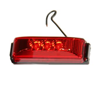 4" x 1" 3 diodes red LED clearance light