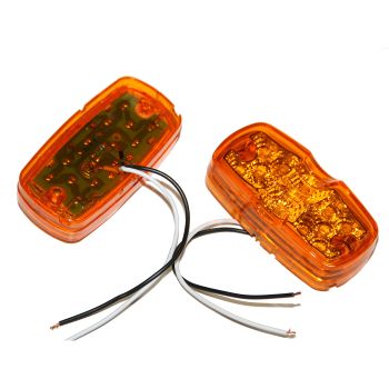 4" x 2" 12 diodes amber LED clearance light