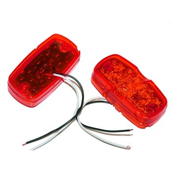 4" x 2" 12 diodes red LED clearance light