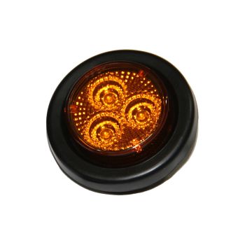 2" 3 diodes amber LED clearance light with reflector