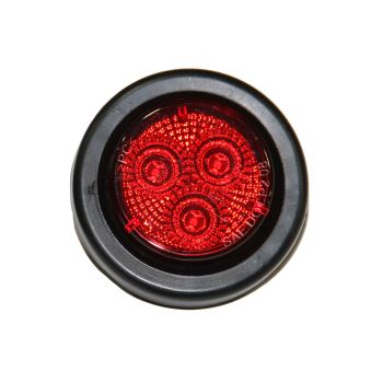 2" 3 diodes red LED clearance light with reflector