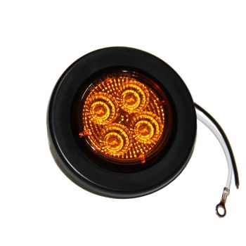 2 1/2" 4 diodes amber LED clearance light with reflector