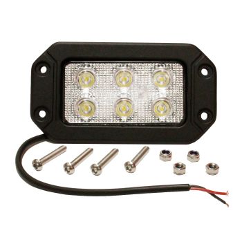 Lampe de travail LED de 6" x 3 3/8" claire 6 diodes 18W Lampe de travail LED de 6" x 3 3/8" claire 6 diodes 18W