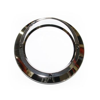 Contour de 4" rond chrome avec visière Contour de 4" rond chrome avec visière