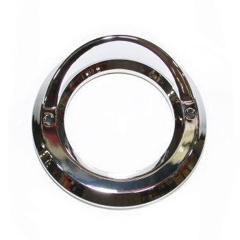 Contour de 2 1/2" chrome avec visière Contour de 2 1/2" chrome avec visière