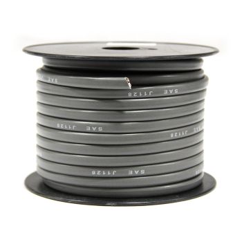Fil à 2 brins 14 GA noir/blanc gainé plat gris 100' SMARTOW Fil à 2 brins 14 GA noir/blanc gainé plat gris 100' SMARTOW